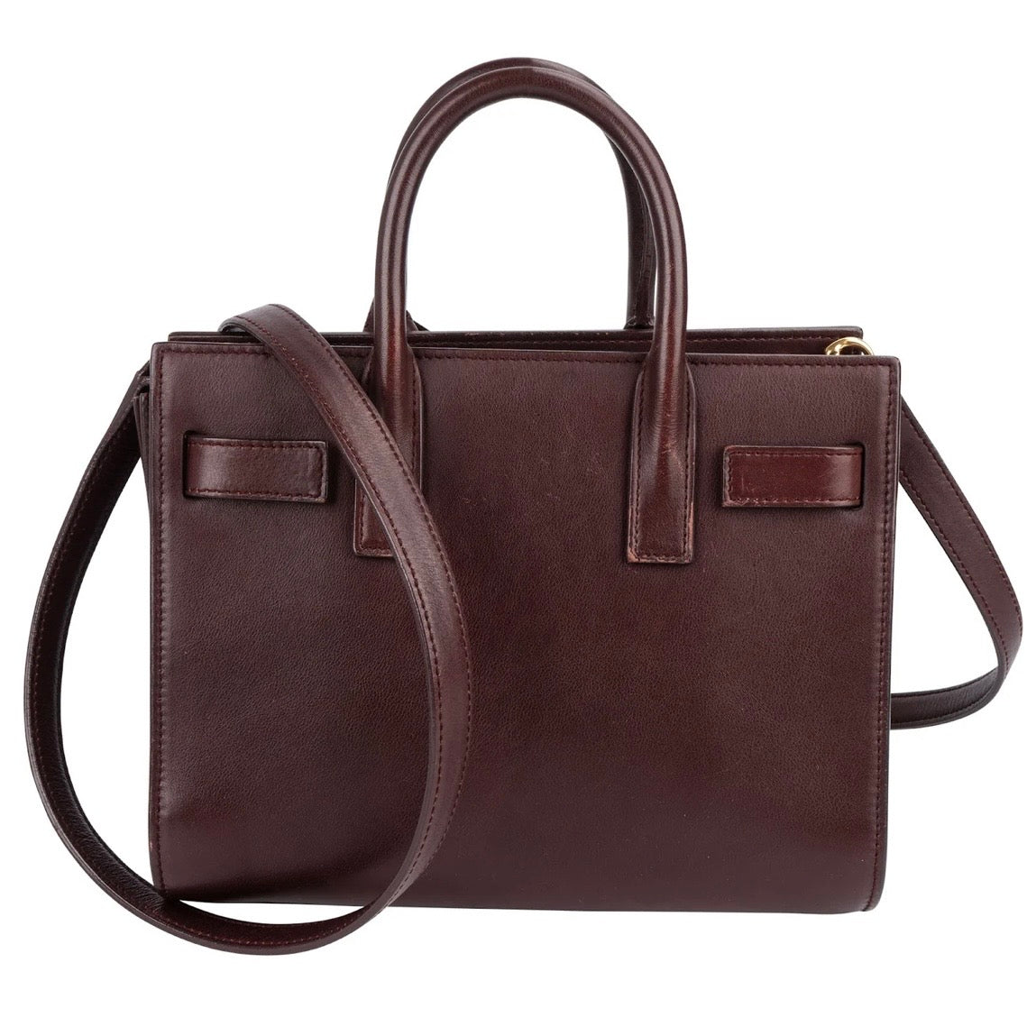 Saint Laurent Calfskin Leather Nano Sac De Jour Handbag