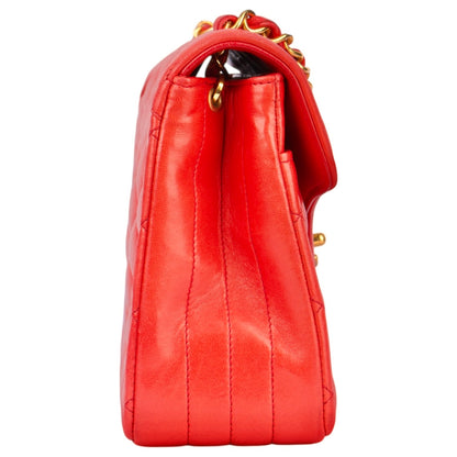Chanel Quilted Lambskin 24K Gold Single Flap Crossbody Bag