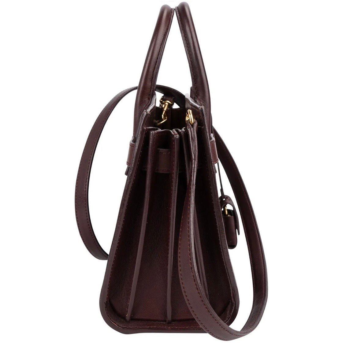 Saint Laurent Calfskin Leather Nano Sac De Jour Handbag