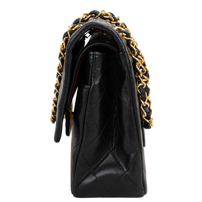 Chanel Quilted Lambskin 24K Gold Medium Double Flap Crossbody Bag