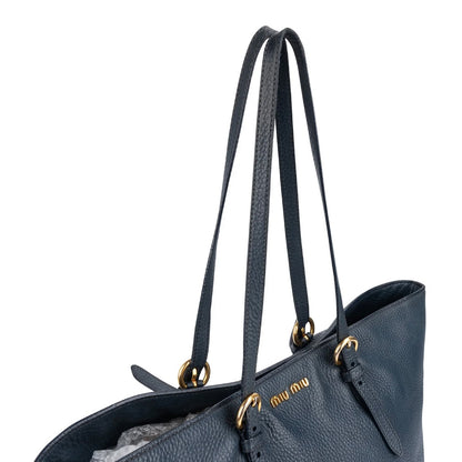 Miu Miu Vitello Daino Leather Tote Shoulder Bag