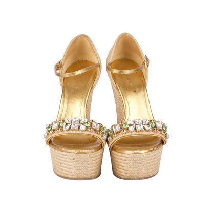Gucci Jute Patterned Espadrillas (36)