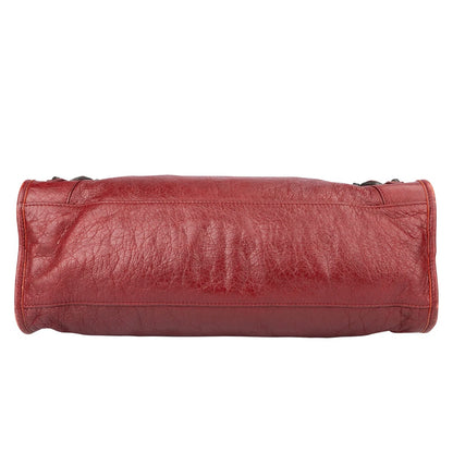 Balenciaga Bordeaux Leather City Handbag