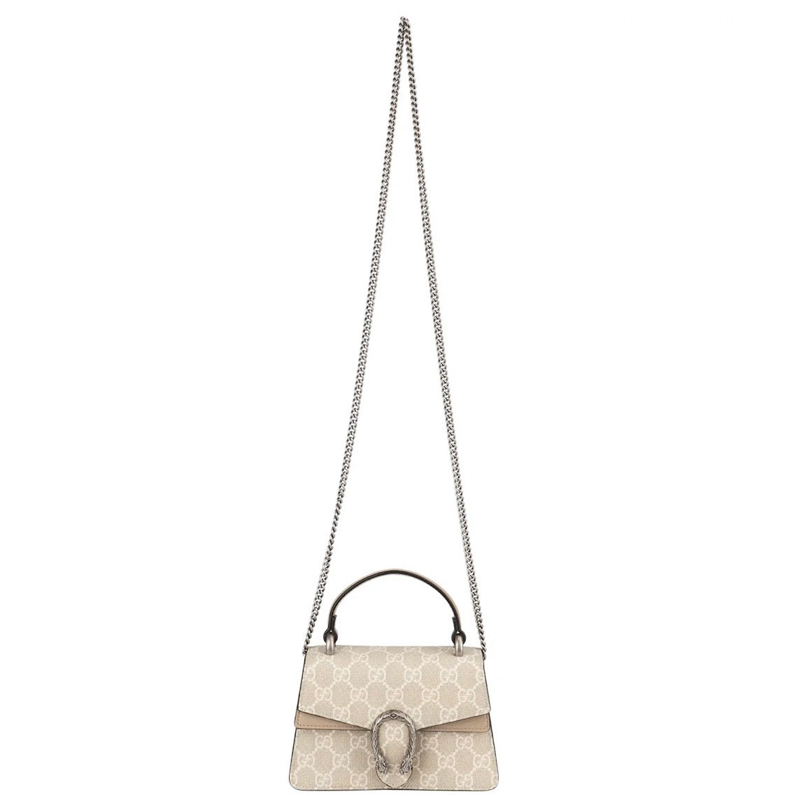 Gucci Monogram GG Supreme Dionysus Super Mini Top Handle Kelly Handbag