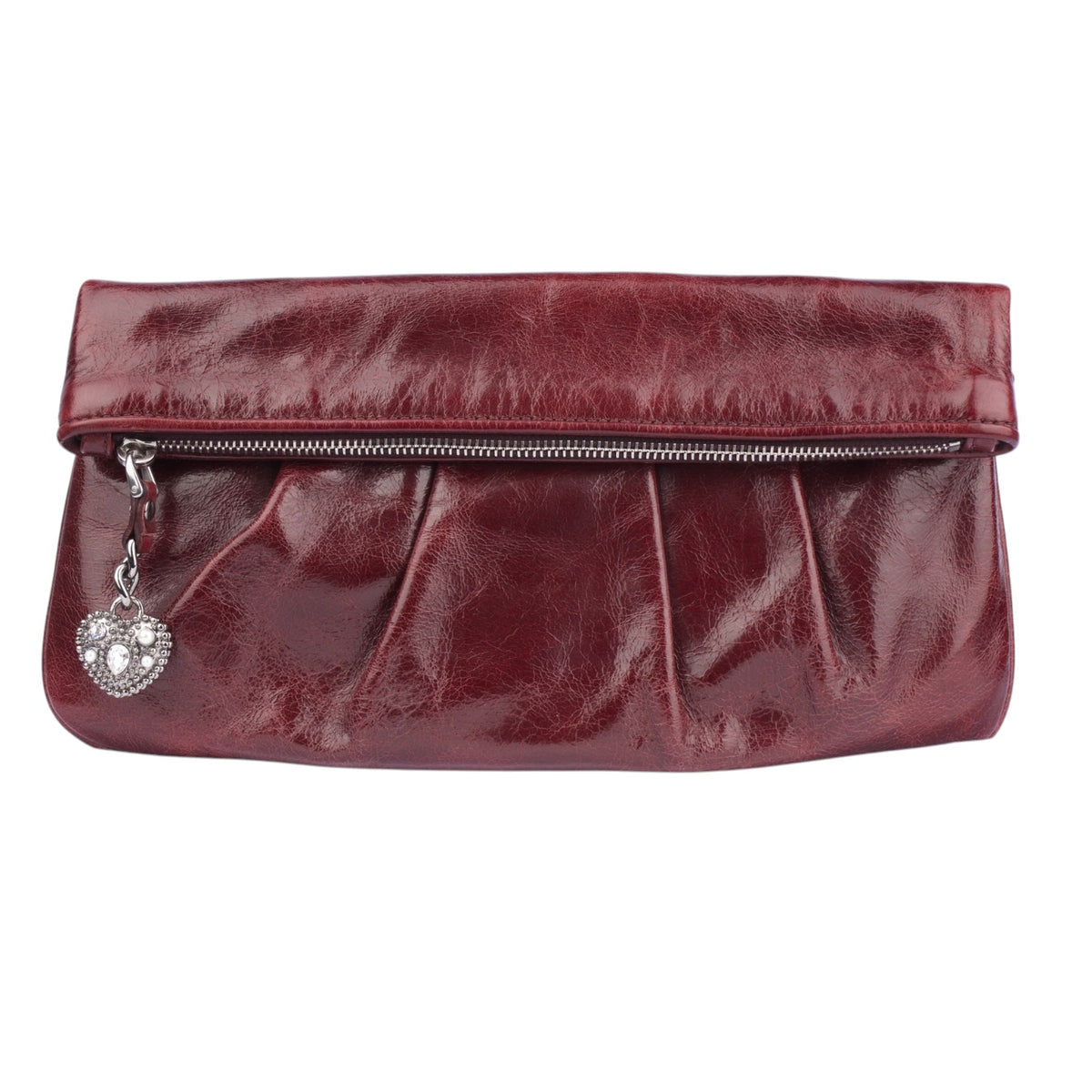 Miu Miu Bordeaux Leather Clutch Bag