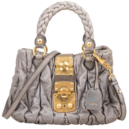 Miu Miu Quilted Leather City Handbag