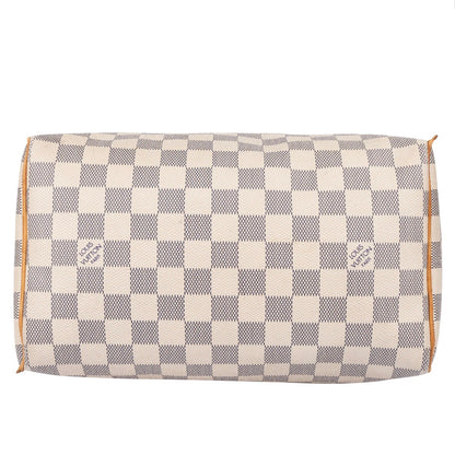 Louis Vuitton Damier Azur Monogram Speedy 25 Handbag