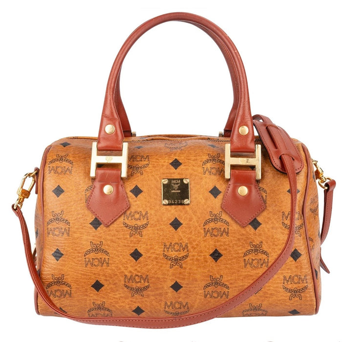 MCM Monogram Visetos Boston Handbag