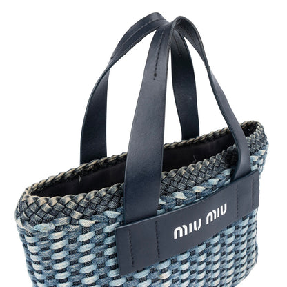 Miu Miu Braided Denim
Bucket Handbag