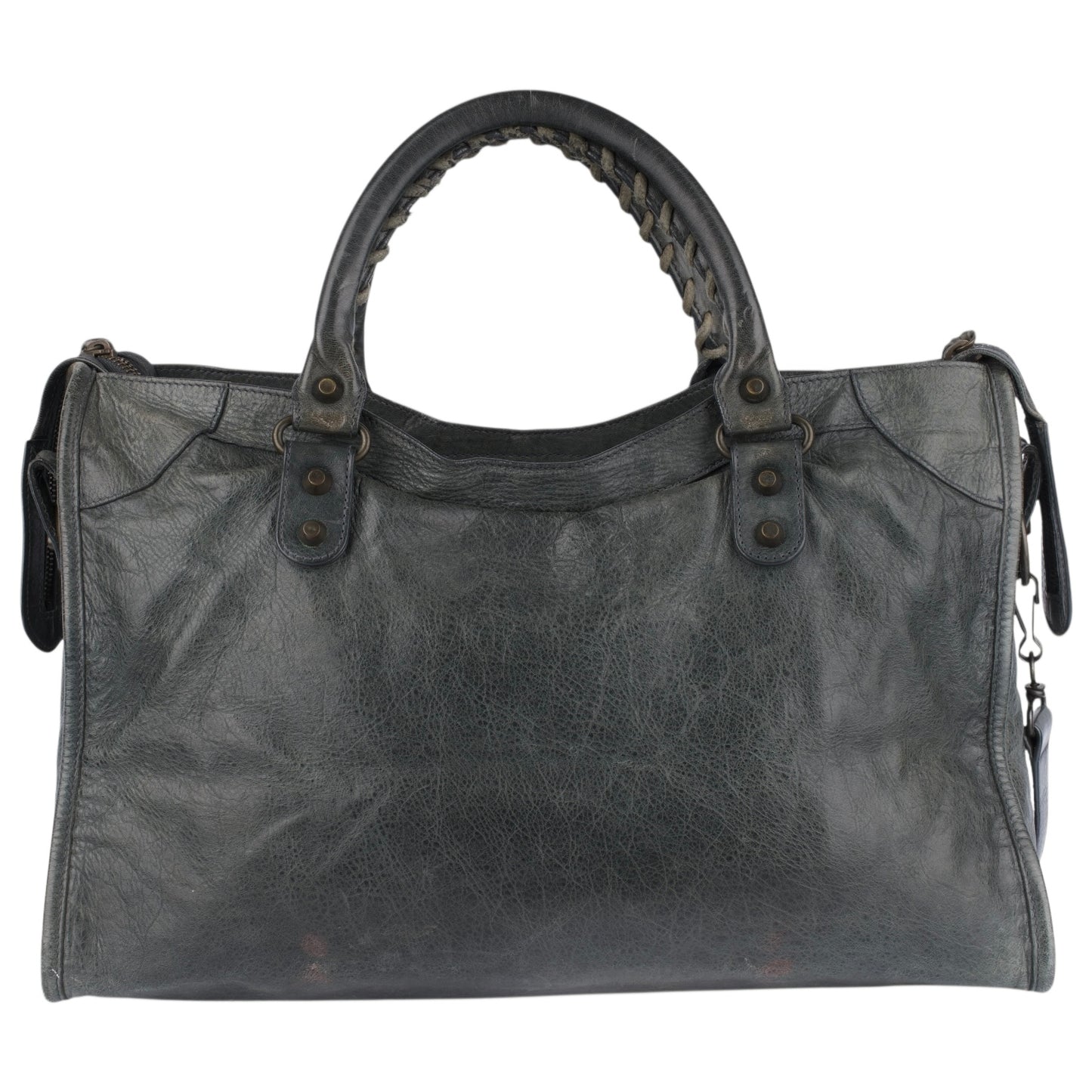 Balenciaga Grey Leather City Handbag