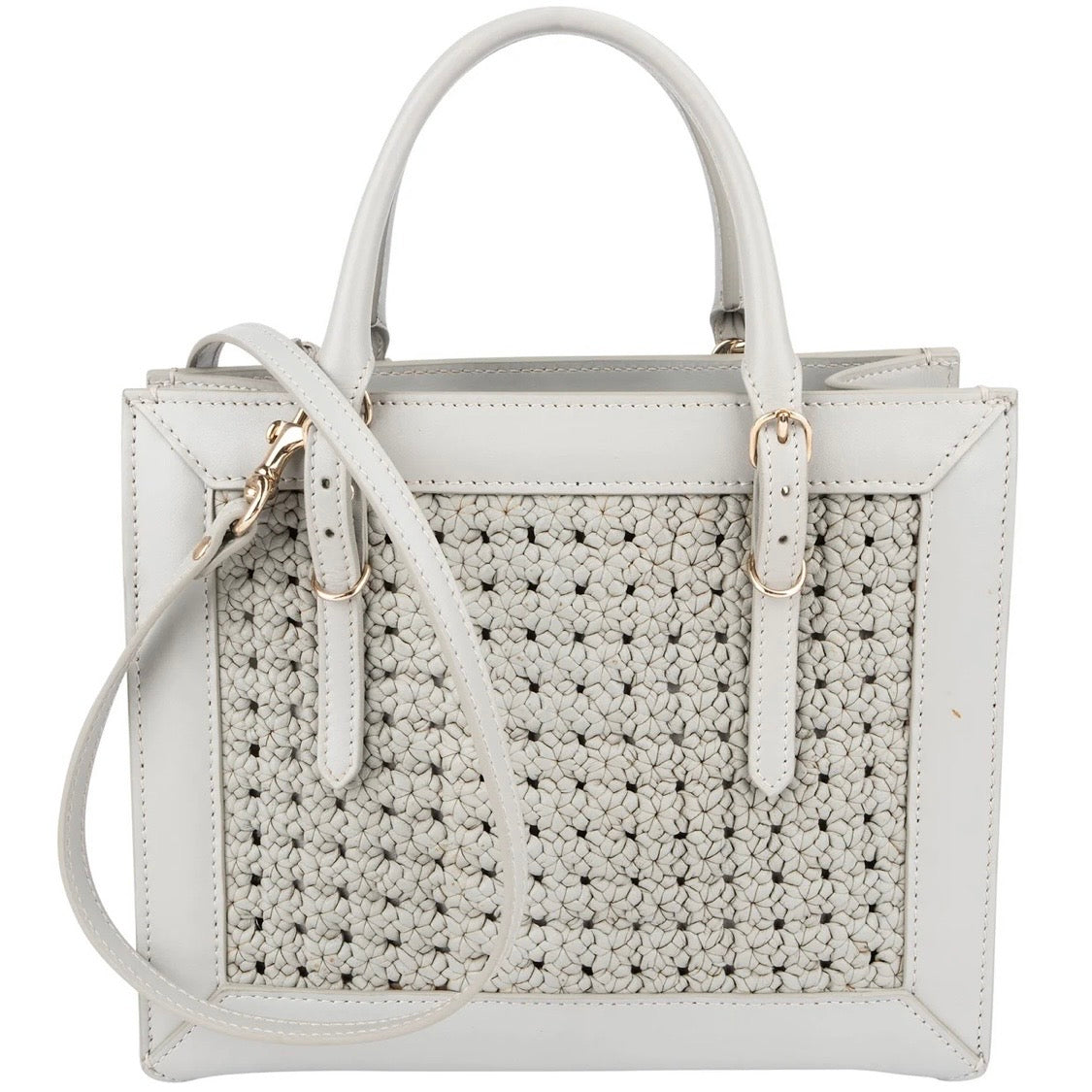 Balenciaga Woven Leather Classic City Square Tote Handbag