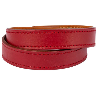 Hermès Red Leather Kelly Double Tour Bracelet