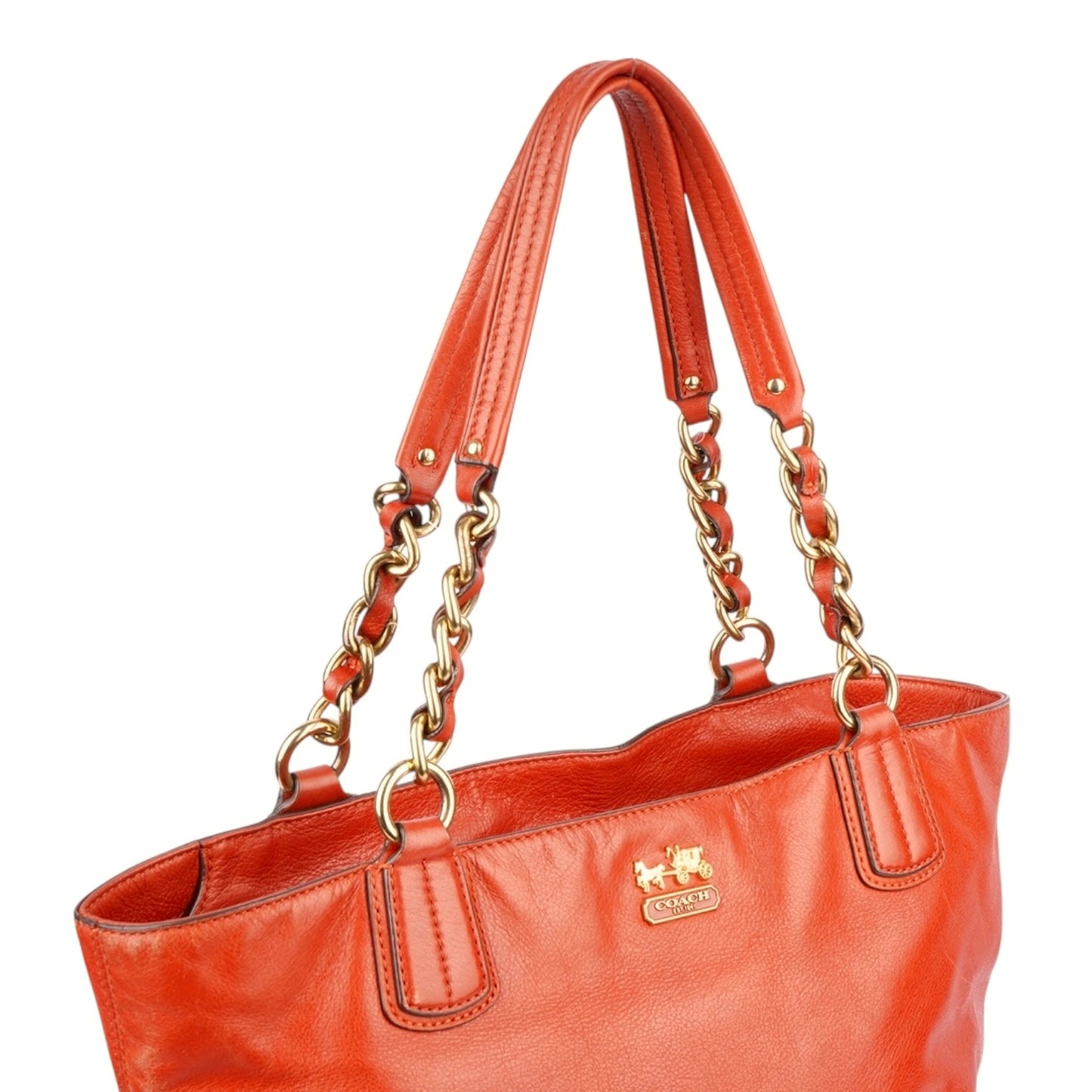 Coach Red Leather Shoulder Bag