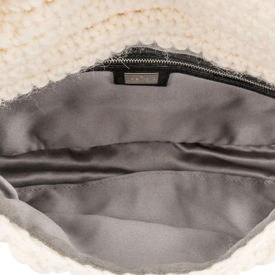 Fendi Limited Wool Baguette Handbag