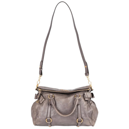 Miu Miu Vitello Lux Leather City Handbag