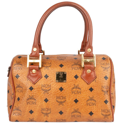 MCM Monogram Visetos Boston Handbag