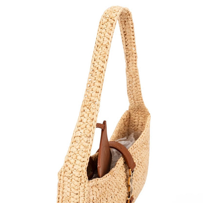 Saint Laurent Raffia Le 5 à 7 Hobo Mini Handbag