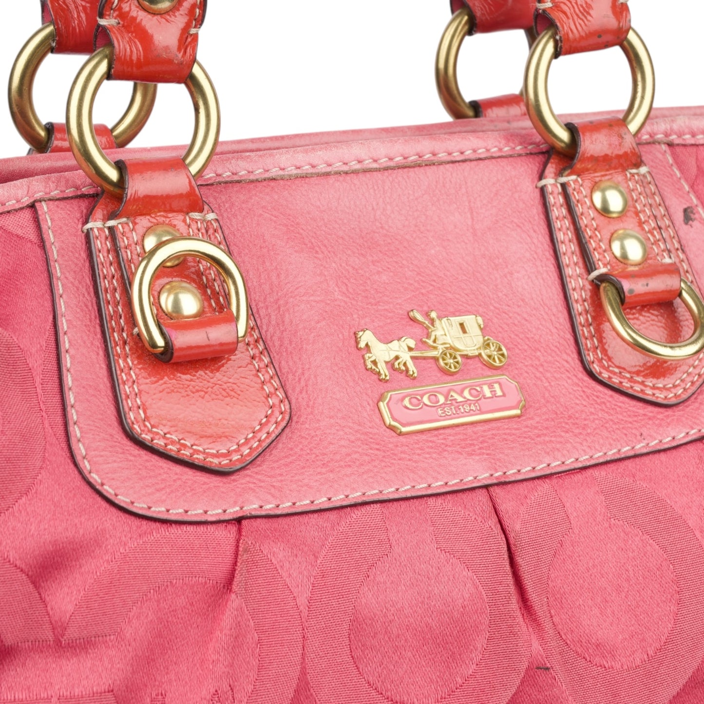 Coach Pink Monogram Handbag