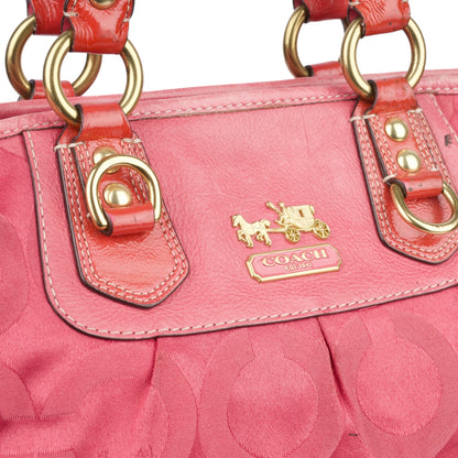Coach Pink Monogram Handbag