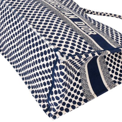 Christian Dior Dots Monogram Cotton Medium Tote Bag