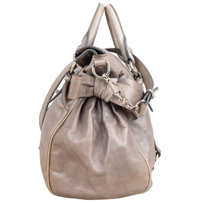 Miu Miu Vitello Lux Leather Bow Handbag