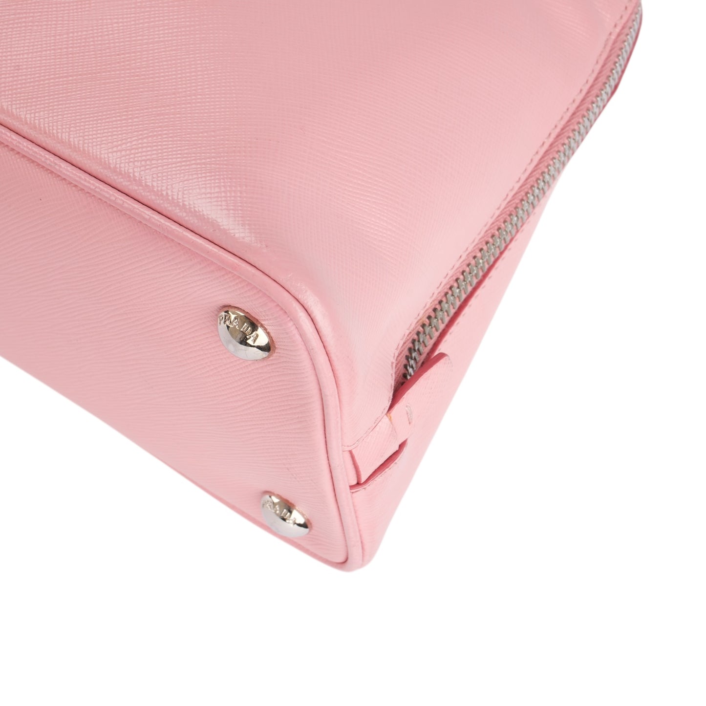 Prada Pink Saffiano Leather Small Galleria Handbag