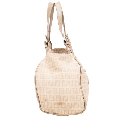 Fendi Monogram Zucca Baguette Buckle Shoulder Bag