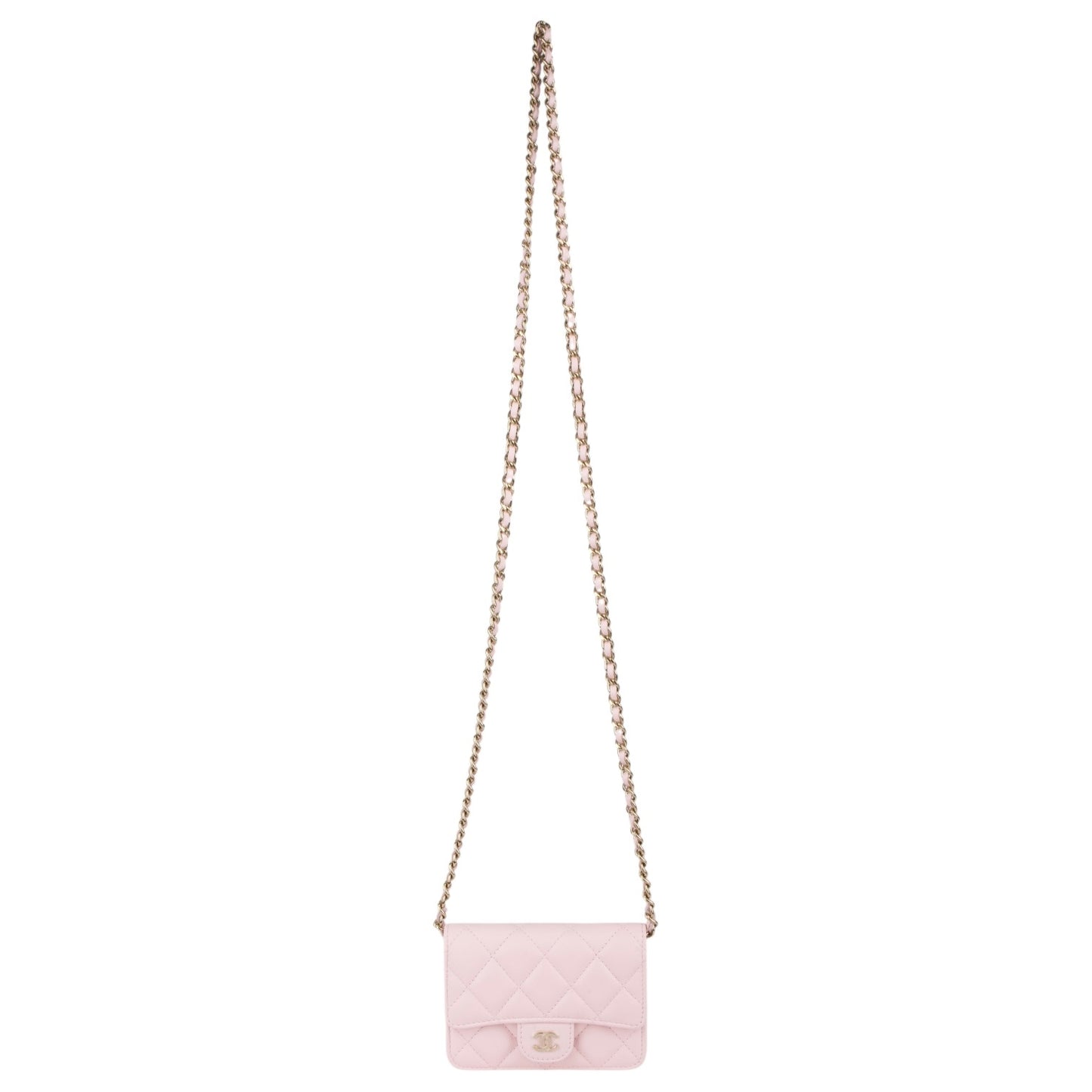 Chanel Caviar Quilted Mini Chain Bag Pink
