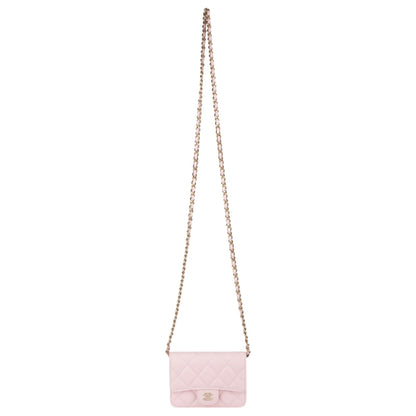 Chanel Caviar Quilted Mini Chain Bag Pink
