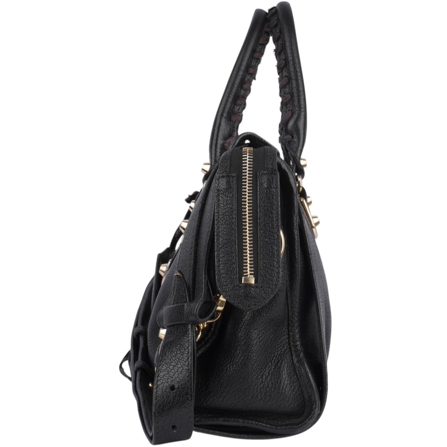 Balenciaga Black Leather City Handbag