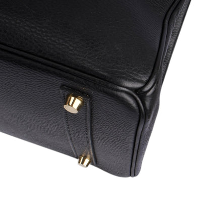 Hermès Black Leather Birkin 35 Handbag