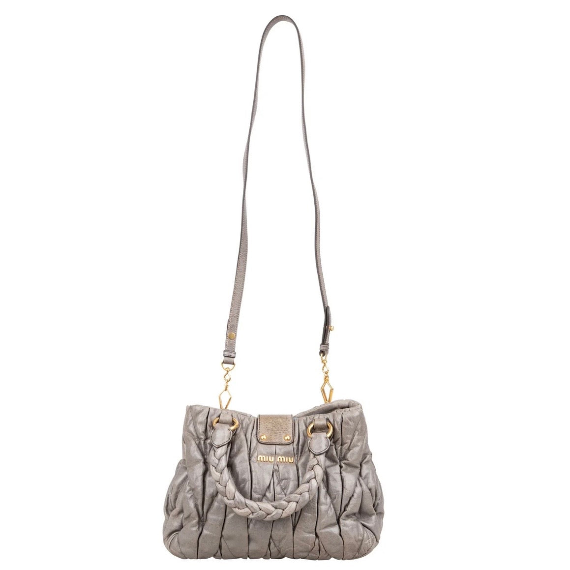 Miu Miu Quilted Leather City Handbag