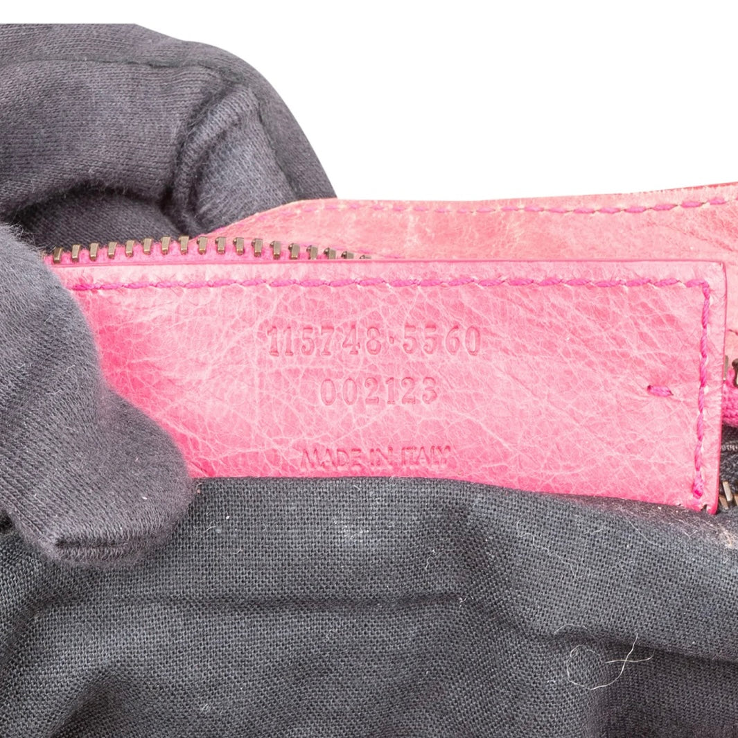 Balenciaga Pink Leather Classic City Handbag