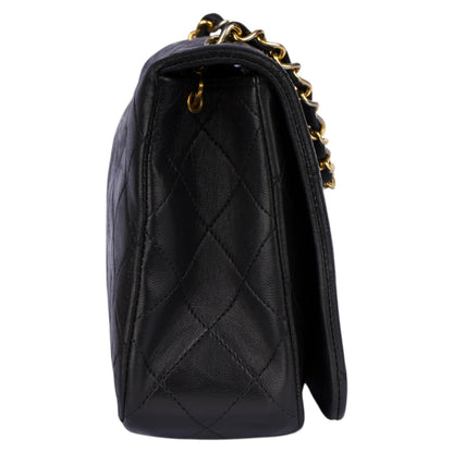 Chanel Quilted Lambskin 24K Gold Single Flap Crossbody Bag