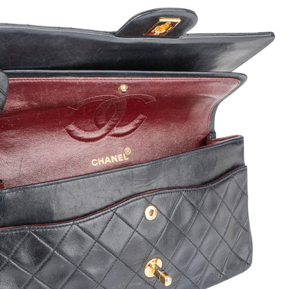 Chanel Quilted Lambskin 24K Gold Medium Double Flap Crossbody Bag