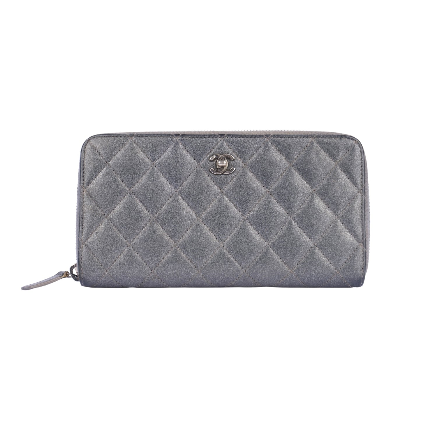 Chanel Interlocking CC Logo Zip Wallet
