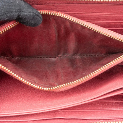 Miu Miu Pink Leather Zip Around Wallet