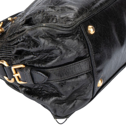 Miu Miu Nero Leather
Padlock Handbag