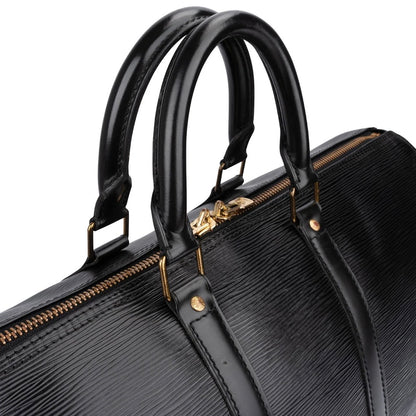 Louis Vuitton Noir Epi Leather Keepall 45 Travel Bag