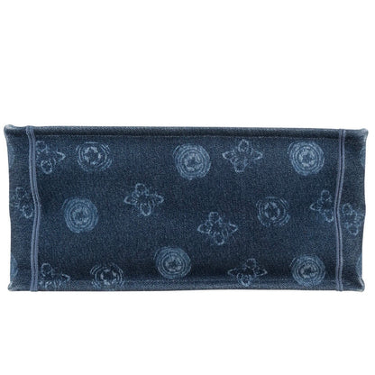 Christian Dior Denim Paisley Flower Tang Medium Book Tote Handbag
