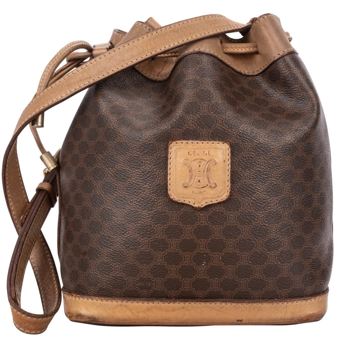 Celine Macadam Drawstring Bucket Shoulder Bag