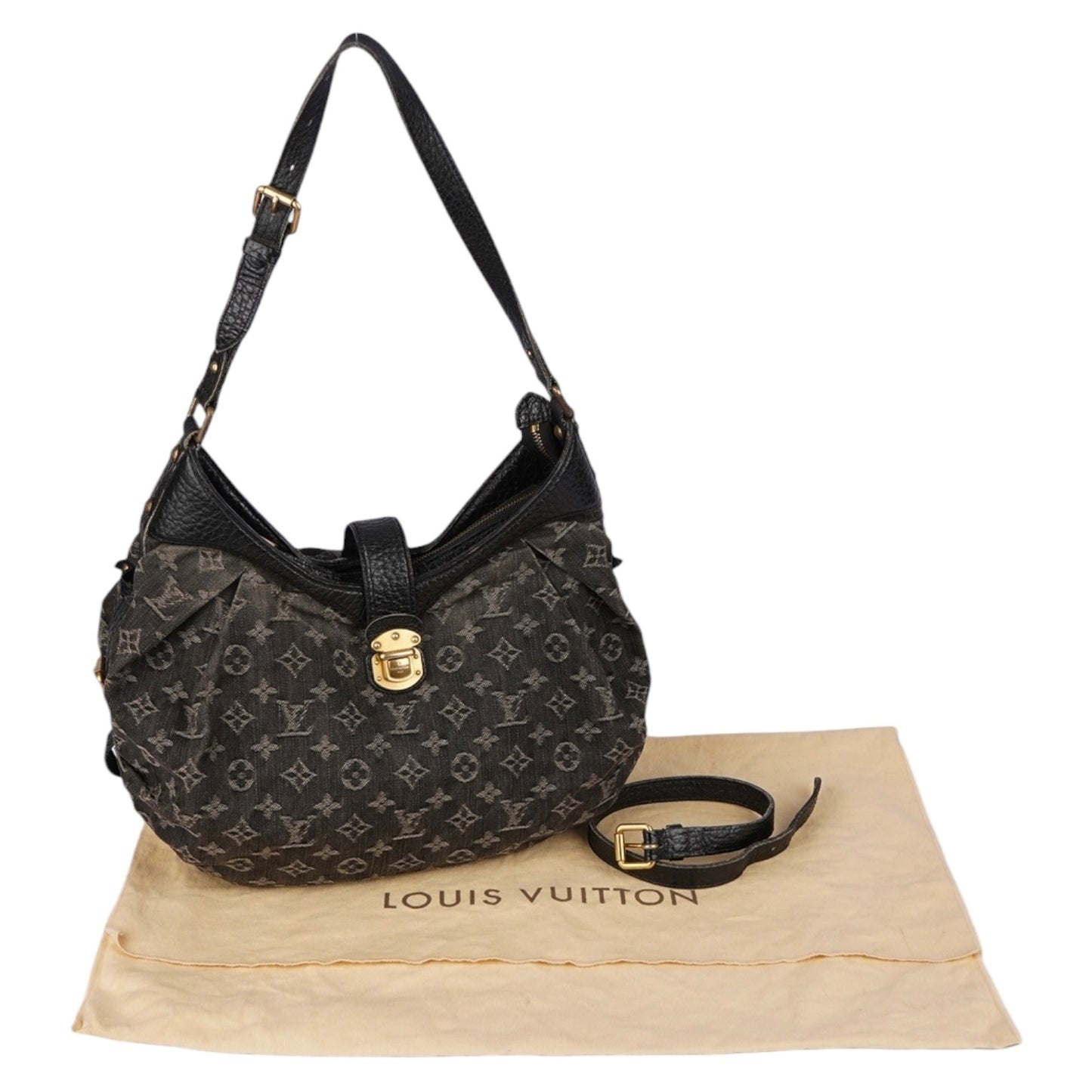 Louis Vuitton Monogram Denim Mahina Shoulder Crossbody Bag
