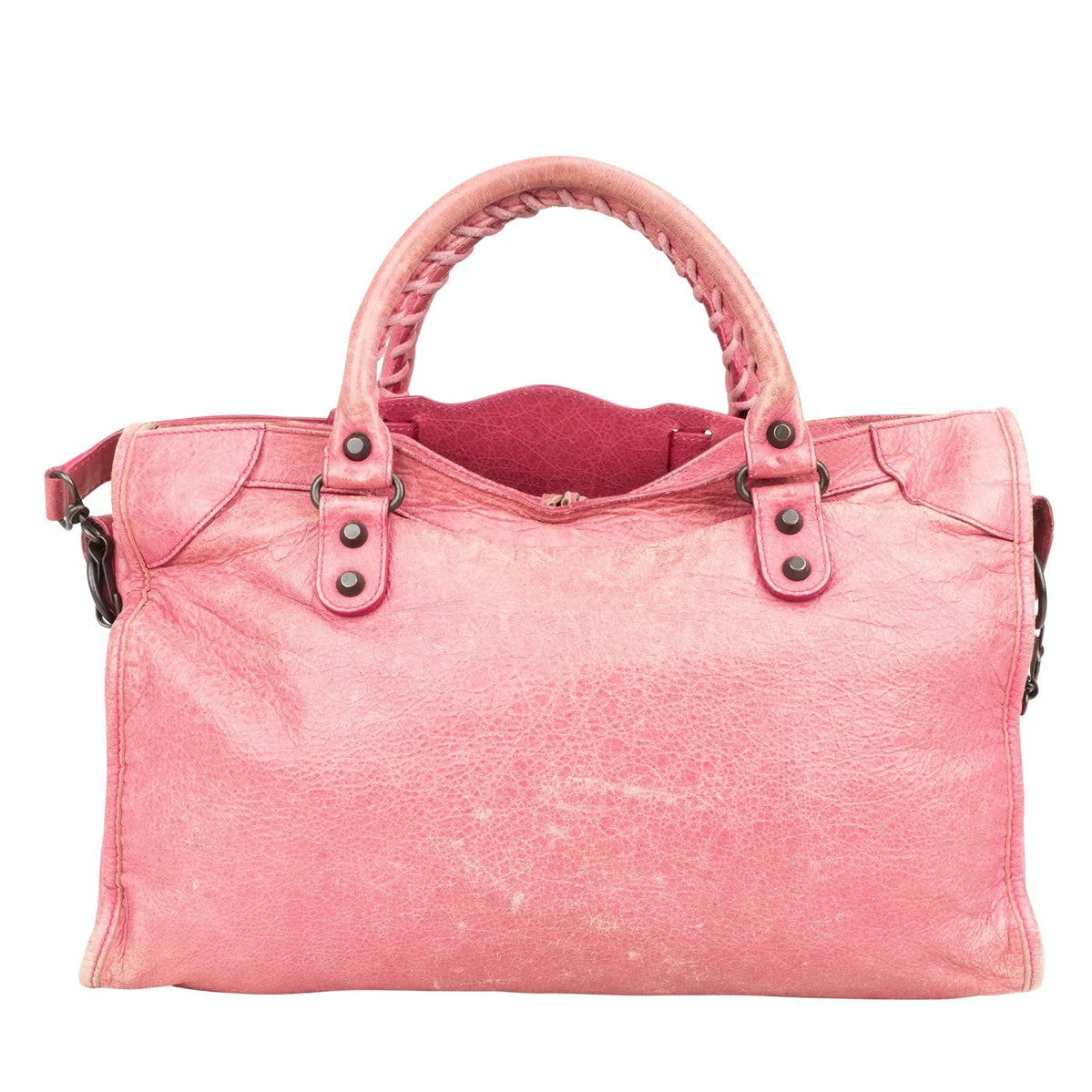 Balenciaga Pink Leather Classic City Handbag