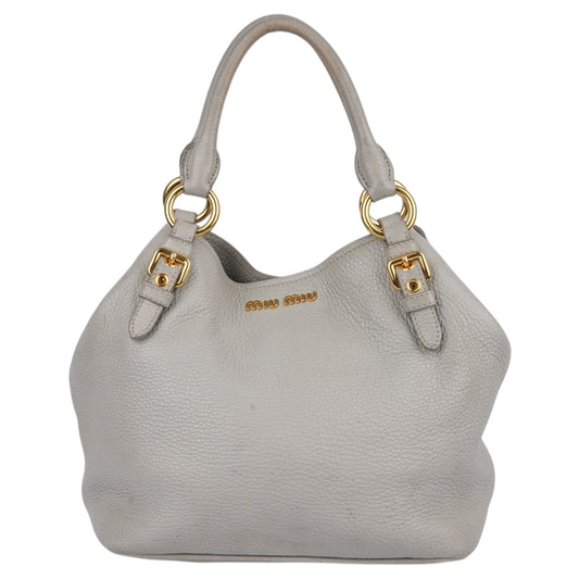 Miu Miu Vitello Leather Hobo Handbag