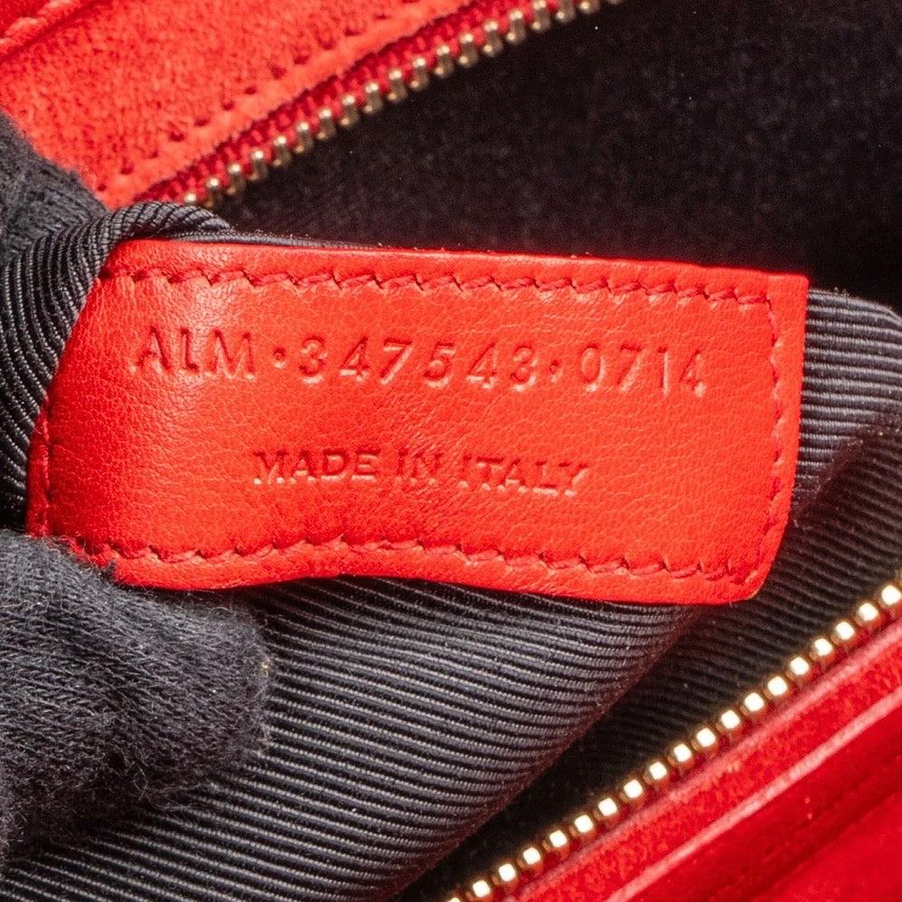 Yves Saint Laurent Red Calfskin Leather Sac de Jour Handbag