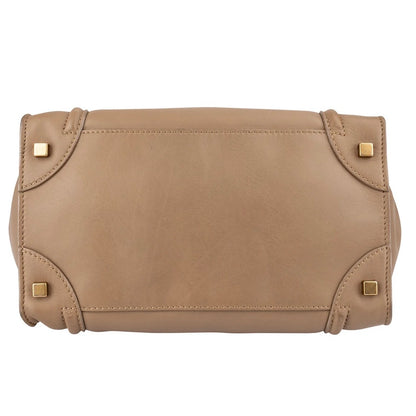 Céline Brown Calfskin Leather Luggage Handbag