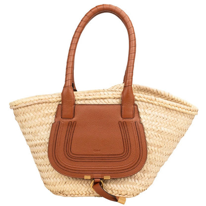 Chloé Marcie Basket Raffia Shoulder Bag