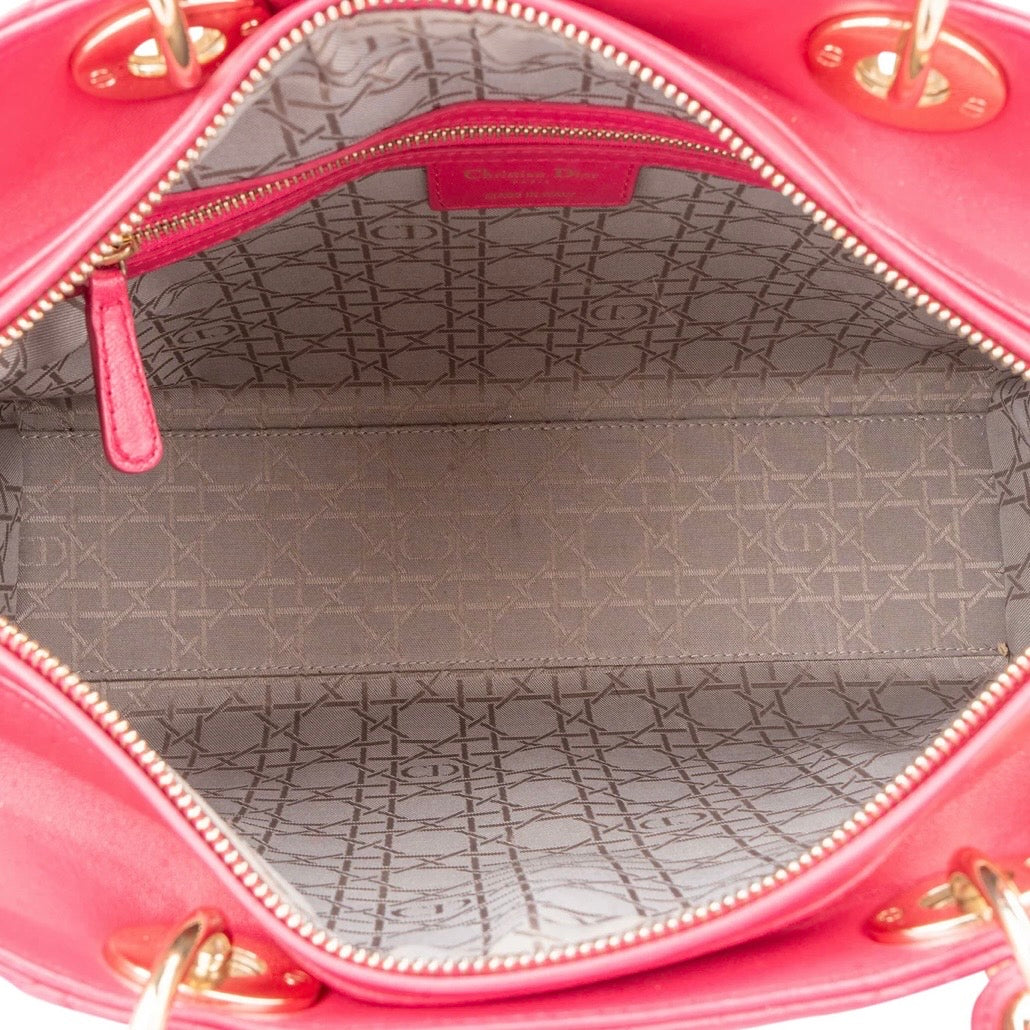 Christian Dior Quilted Leather Lady Dior Handbag