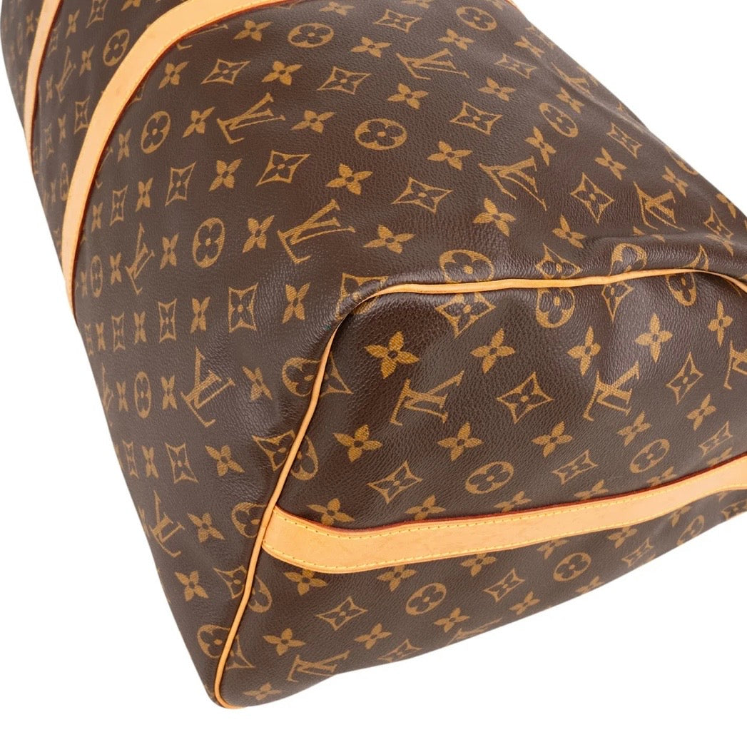 Louis Vuitton Monogram Canvas Keepall 55 Shoulder Travel Bag