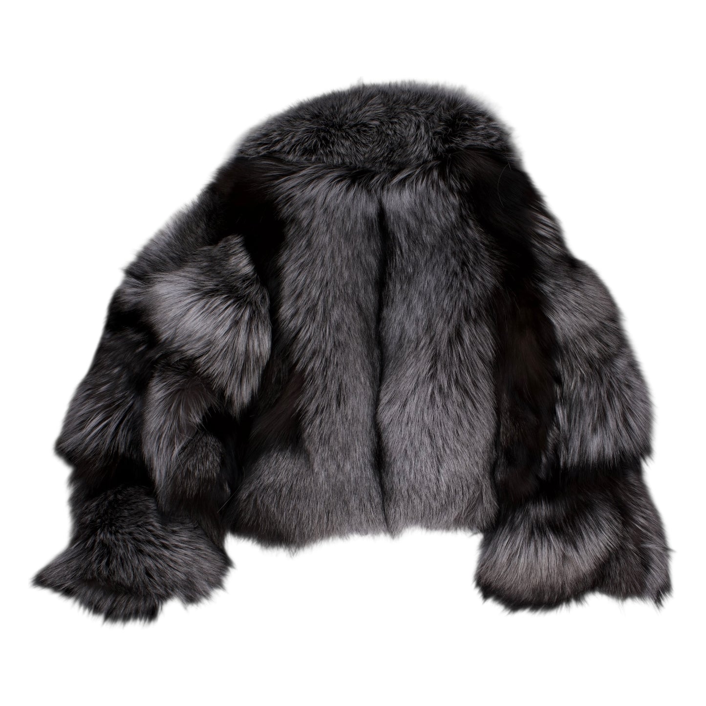 Silver Fox Fur Coat Vintage